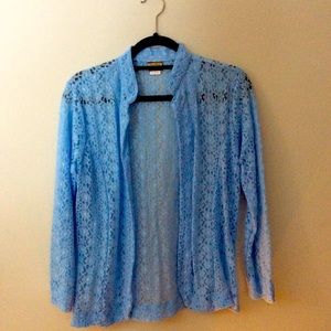 Vintage lace light blue shirt